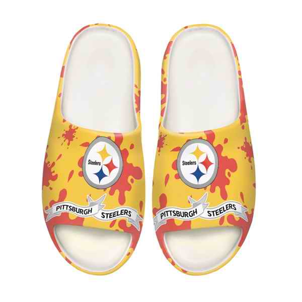 Men's Pittsburgh Steelers Yeezy Slippers/Shoes 001